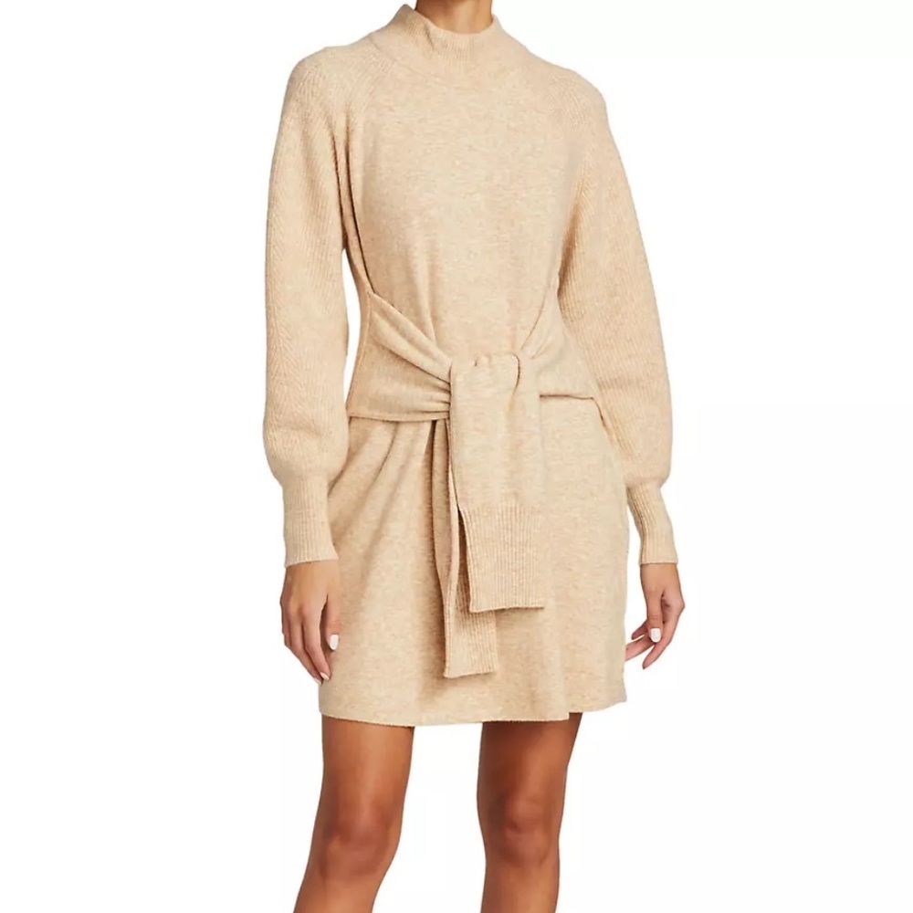 dh NEW YORK Beige Tie-Waist Sweater Dress
Size Small
